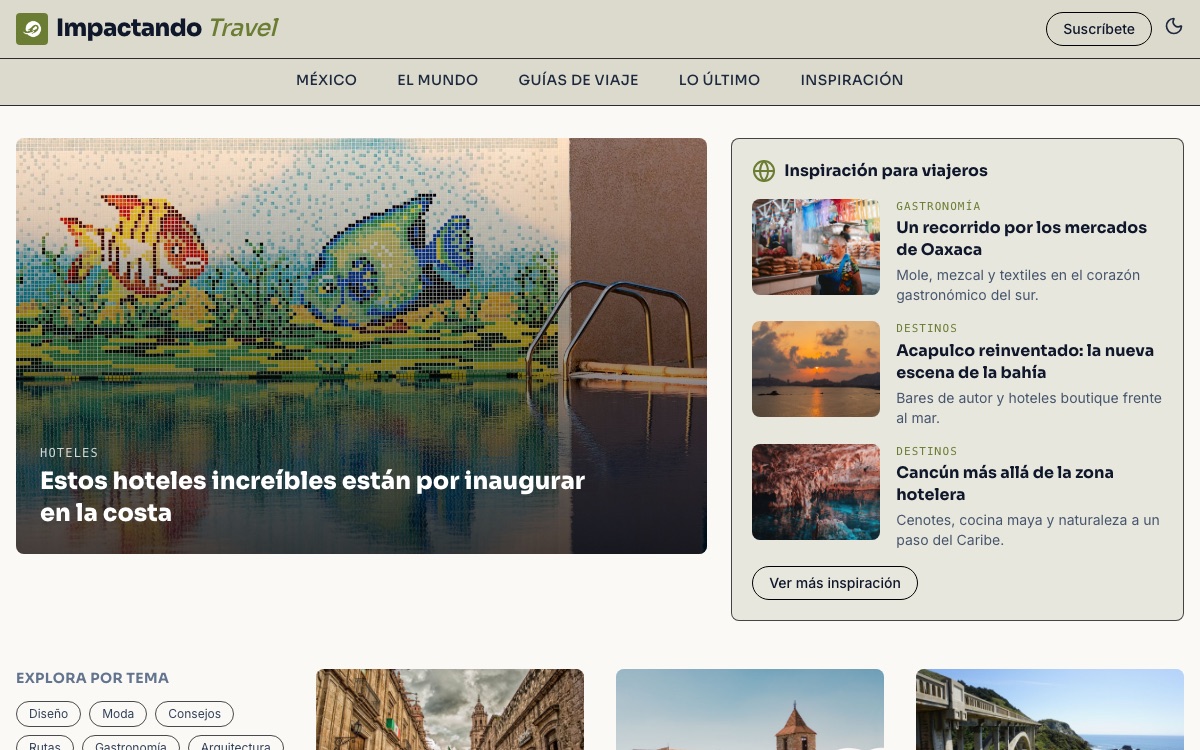 Captura de Impactando Travel